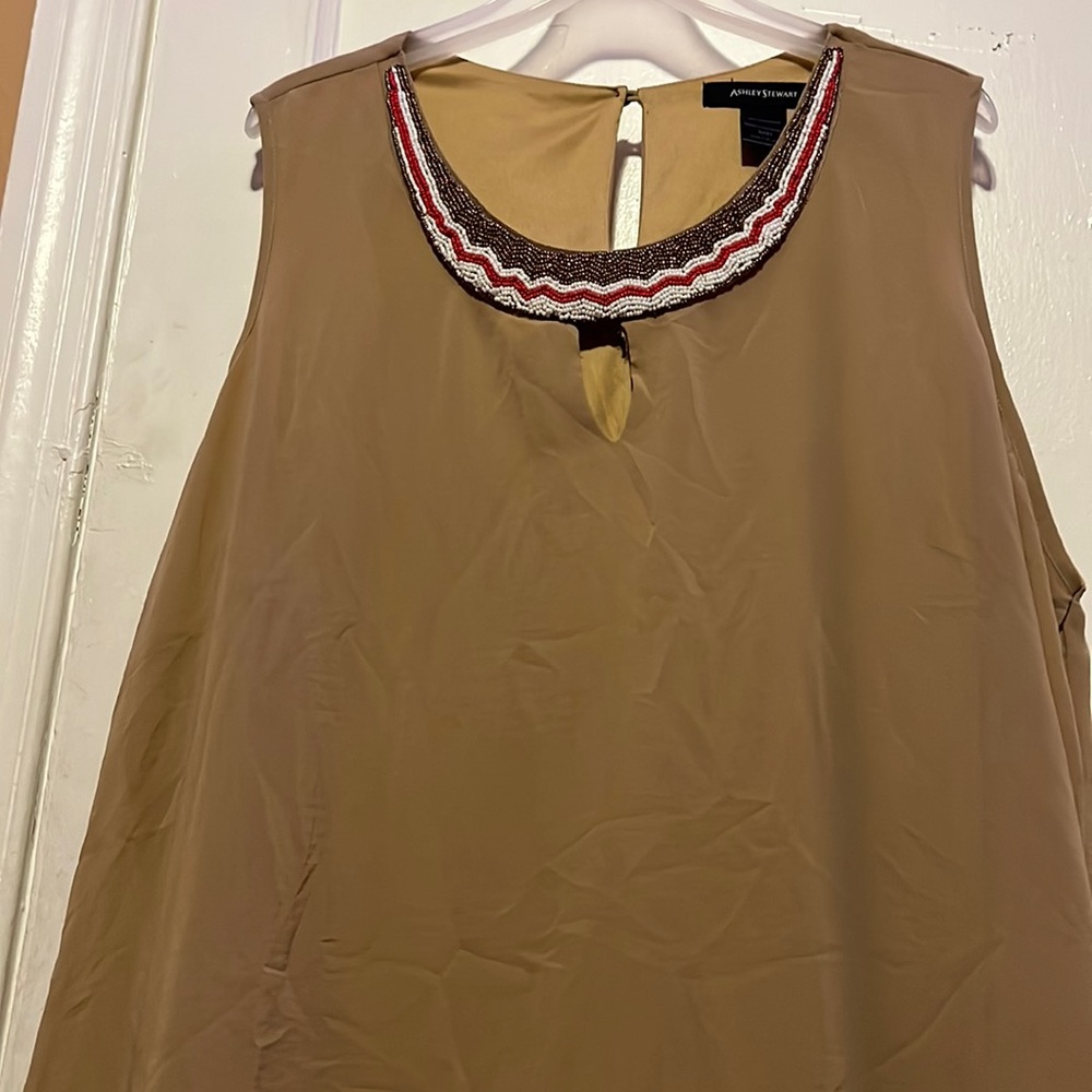 Tan Blouse.